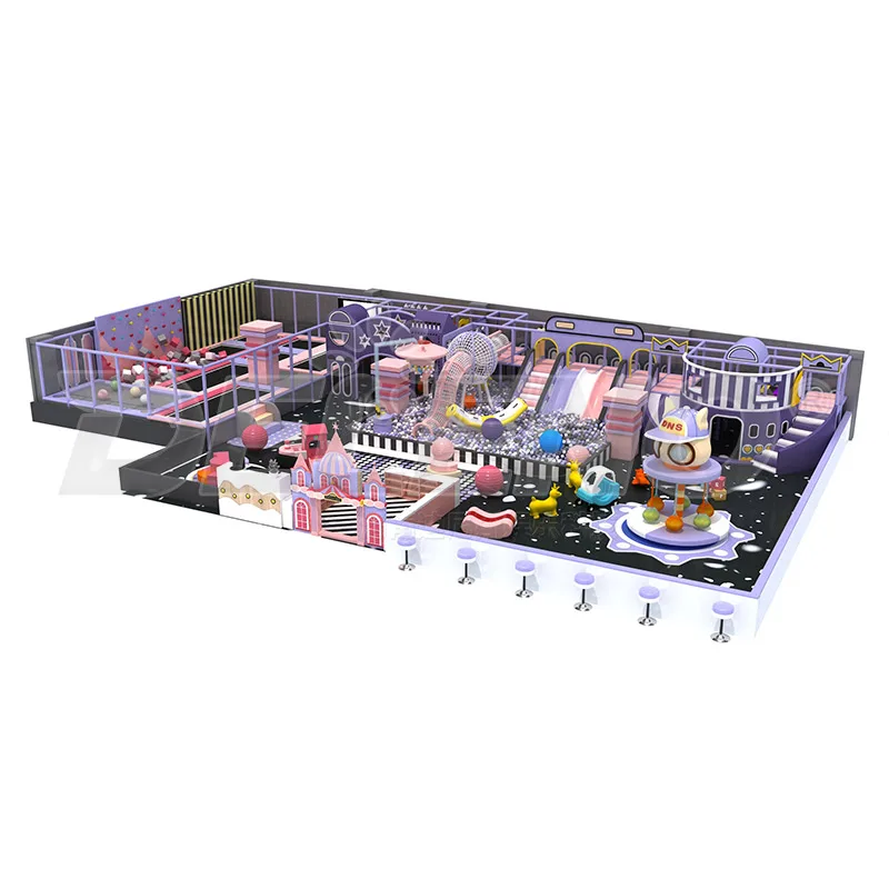 Professional Playground Amusement Parks With Large Slides For Sale