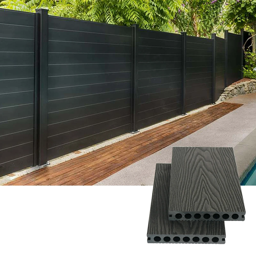 Factory Wholesale Wood Texture Anti-Aging Insect Proof Mildew Proof Farm Decorative Garden Wpc Fence Panels