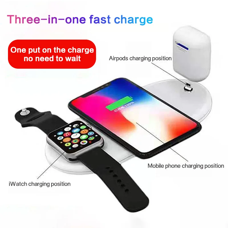 
New Arrivals Universal Wireless Charger 2020 Best Seller Mobile Phones Wireless Fast Charging Station Charger 3 In 1 