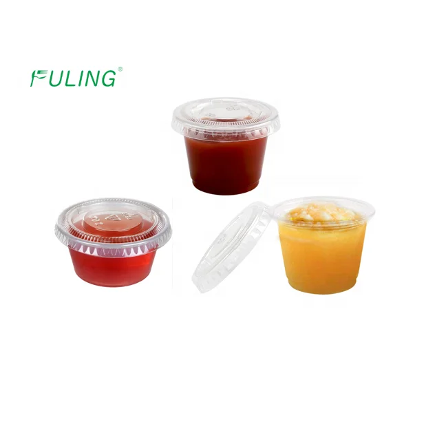Biggest Factory Disposable Plastic Souffle cups PP clear Plastic sauce cup with PET lids