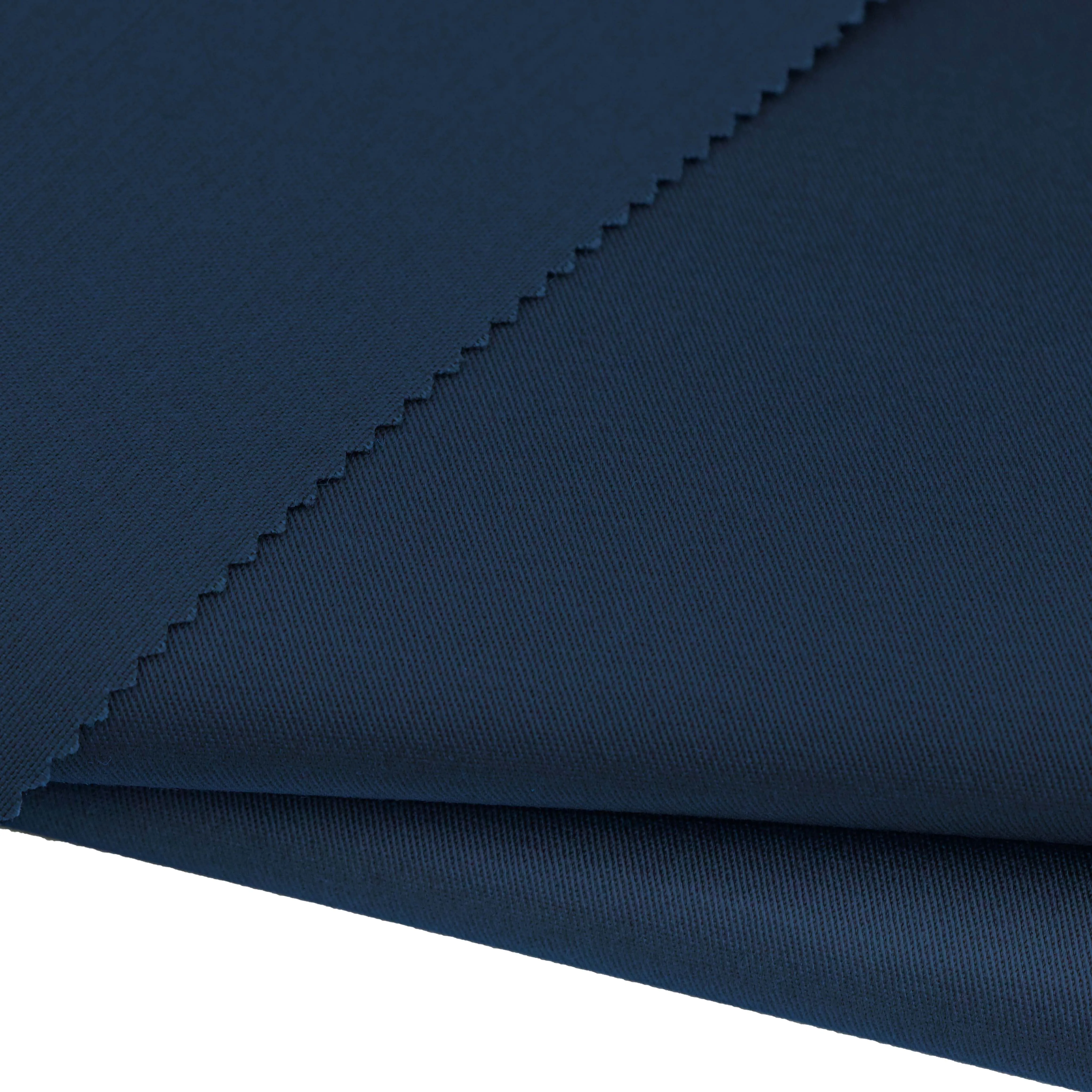 4-Thread Medium Thick High Density Left Twill Stretch Mercerization Cotton Fabric For Clothing Textile