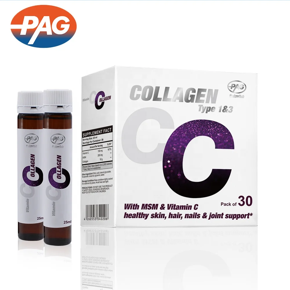 Мощная Косметическая добавка для кожи 10000 мг гидролизованный коллагеновый пептид Msm витамин C напиток