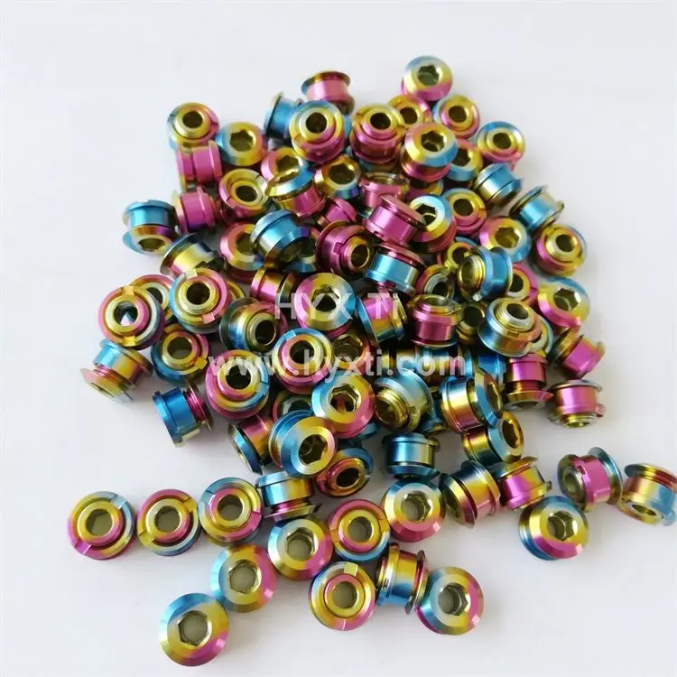 Hot Sale M8x0.75*8.6mm Size Bicycle Mtb Titanium Charinring Bolts