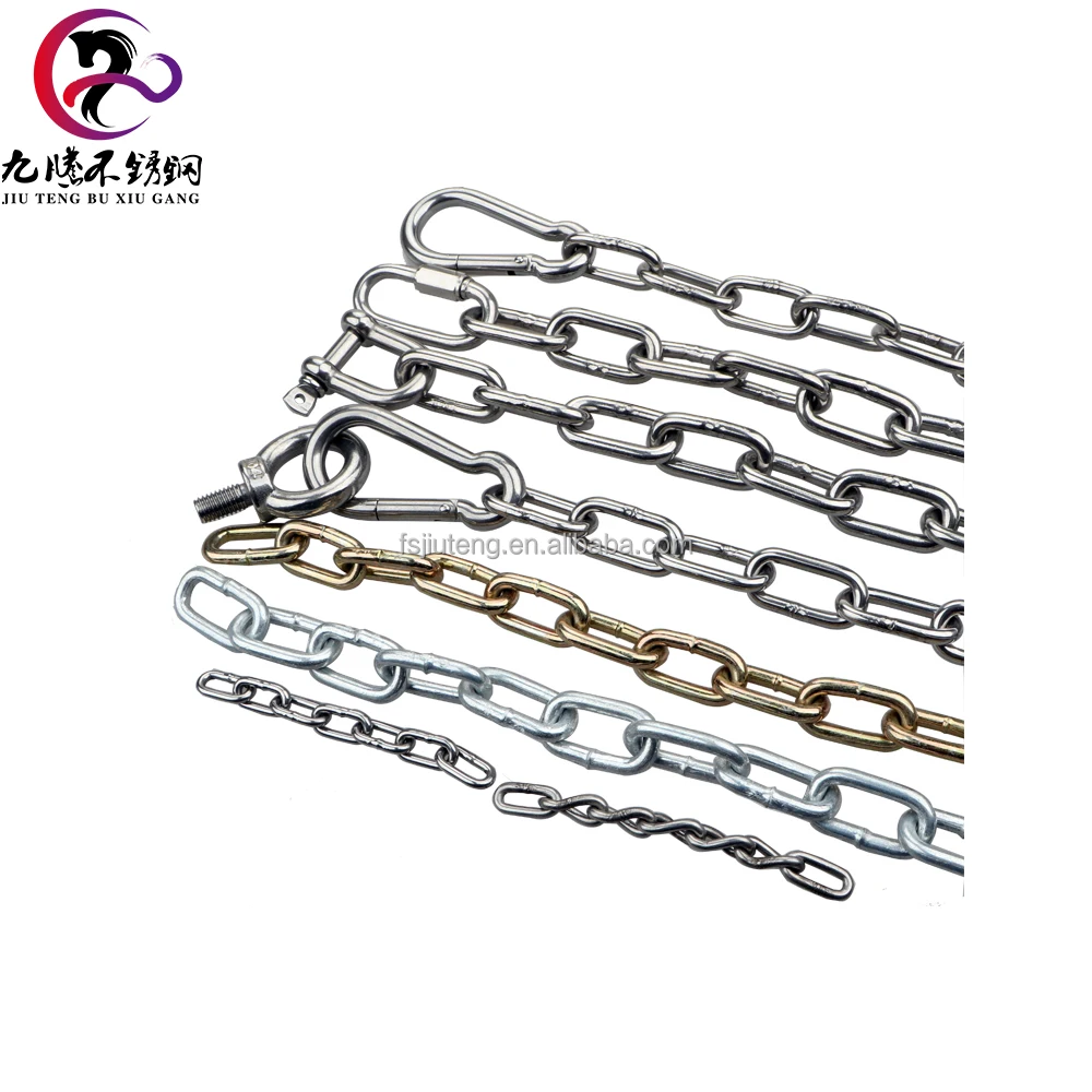 Foshan spot 304 stainless steel chains can be customized for swing guardrail chains, hanging lamp chains