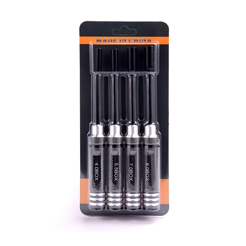 High precision cnc black steel plating nut screw driver kit set precision screwdriver RC aircraft model vehicle maintenance tool