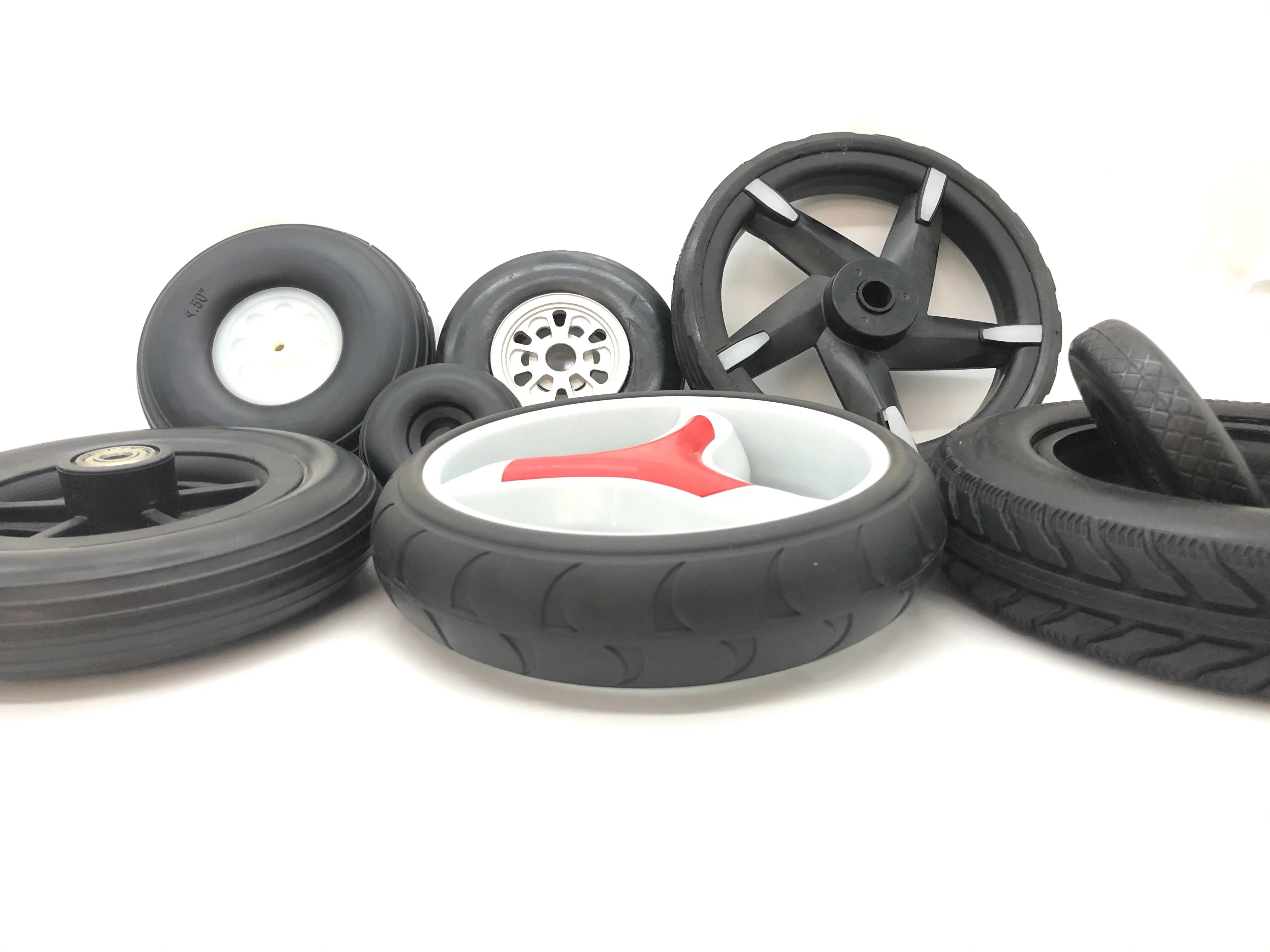 Contemporary promotional Solid PU Foam Wheel, pu foam rubber wheel