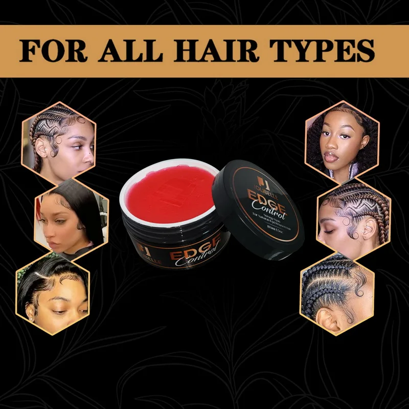 Private Label Edge Control Hair Gel Strong Hold Long Lasting Thick Edge Moisturizing Hair Styling Gel Wax For Women Care Product