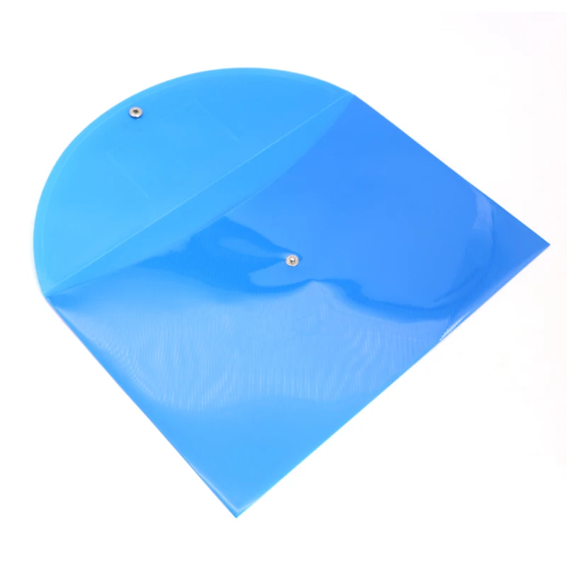 Custom Filing Products A4 Plastic Wallets Clear Document Bag Folder with Metal Snap Button Plastic File Folder