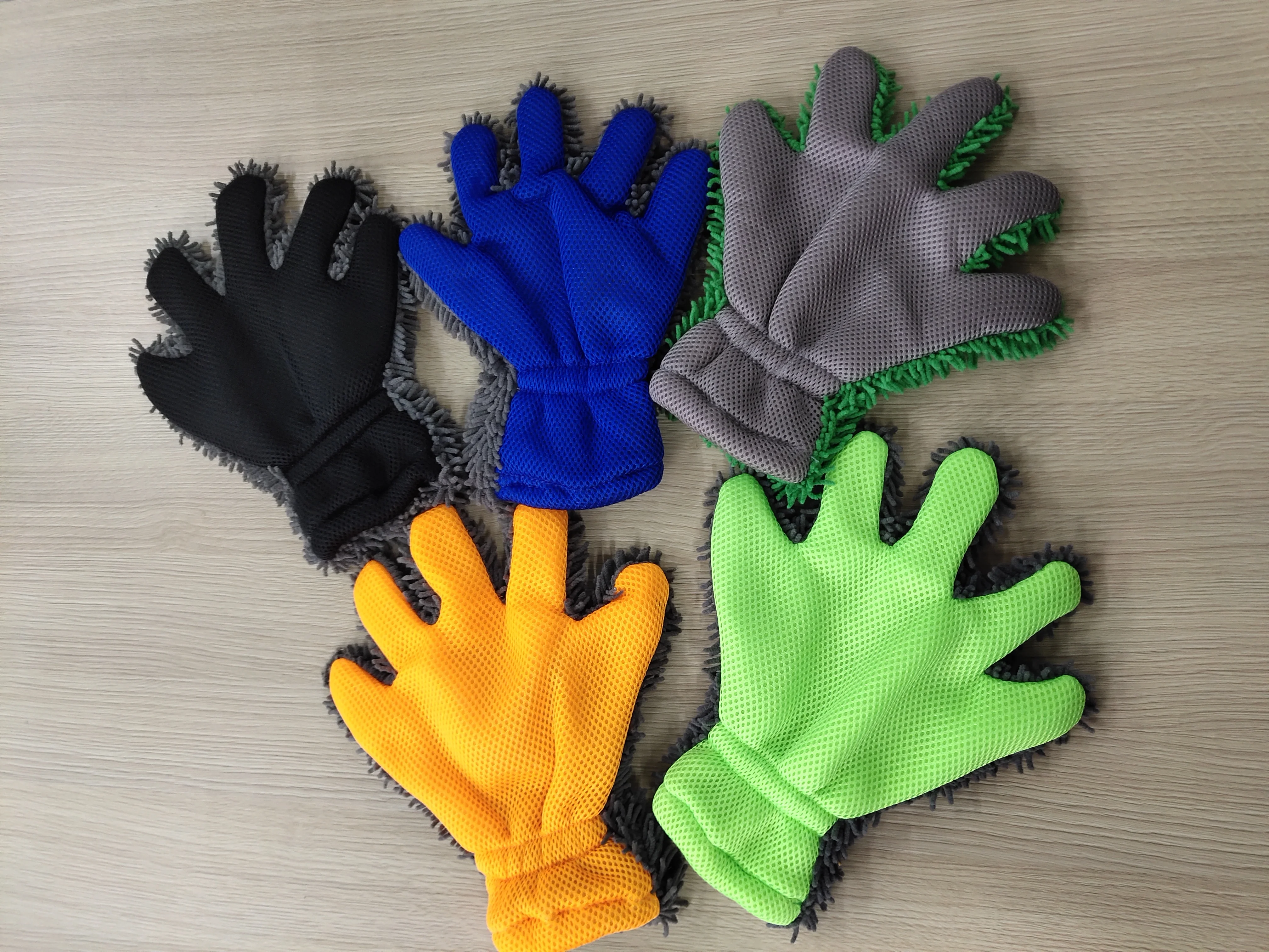 Hotsale luxury 5-Finger Car Wash Mitt, Microfiber Interior Exterior Cleaning Glove for Car and Motorbike Washing Drying Mitt
