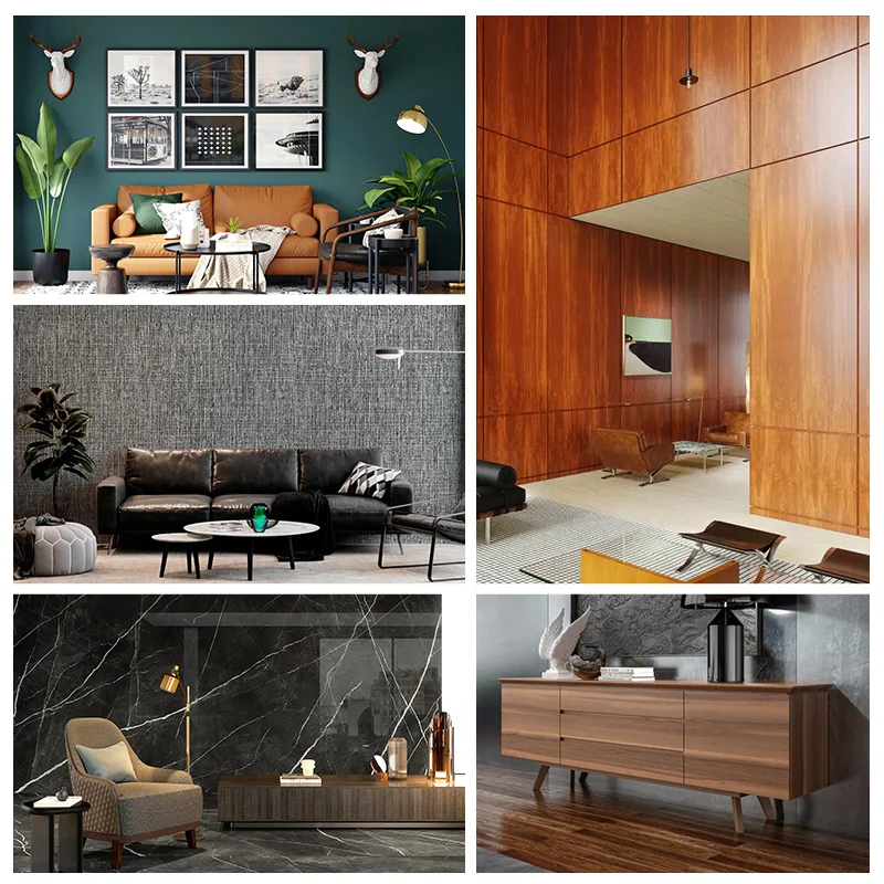 Factory Supply Wood Grain Matte PVC Self Adhesive Film Decorative Film for Furniture Plywood Easy to Use