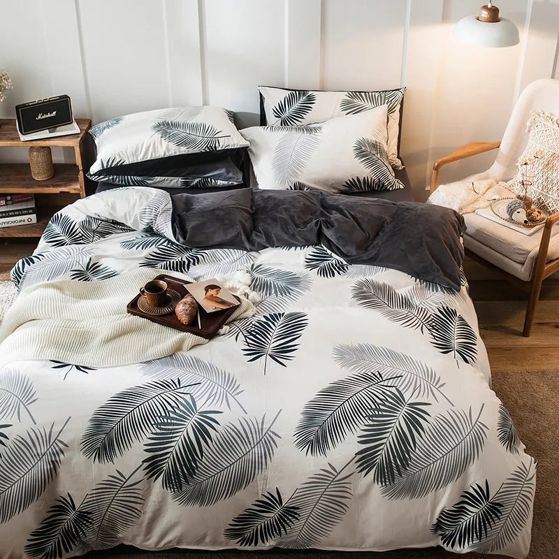 Hot sale home textile cheap price soft comfortable 100% polyester luxury comforter bed sheet bedding set for home hotel