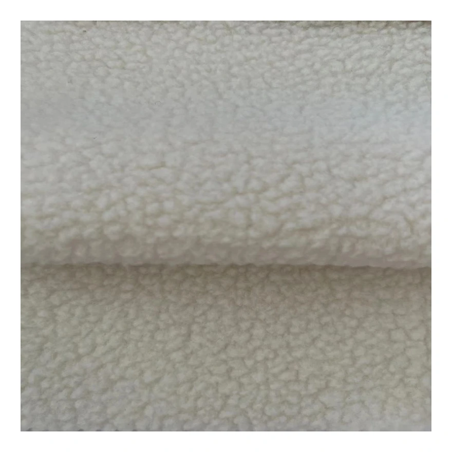Hot sales 100%polyester single lamb fleece fabric lamb wool fabric keep warm sustainable for Garment coats