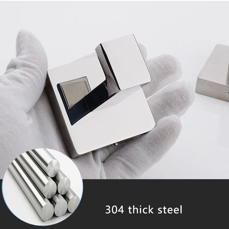 Unique Design Towel Hooks for Bathrooms Brush Nickel Stainless Steel Hook Modern Square Heavy Duty Wall Mount Clothes Hook