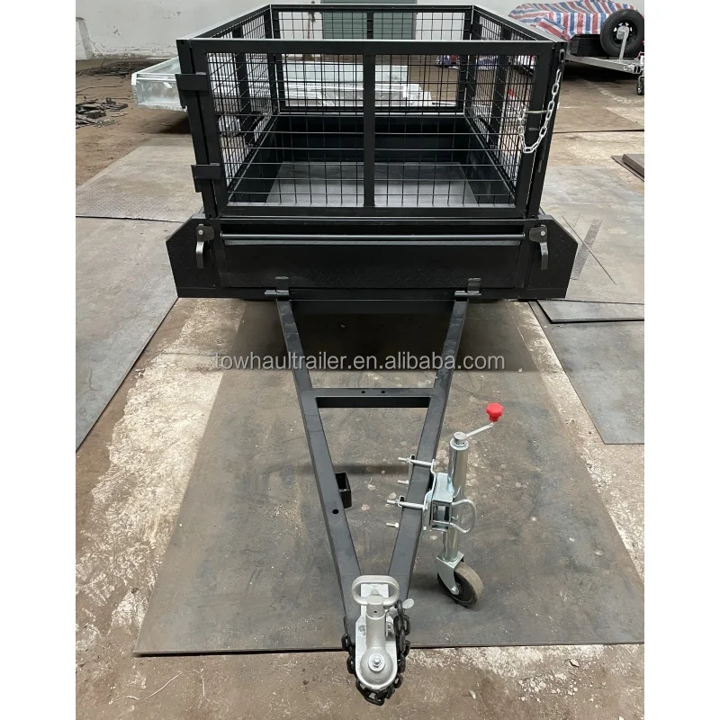 Customized high performance hot dip galvanized powder coating Single Axle Box Trailer