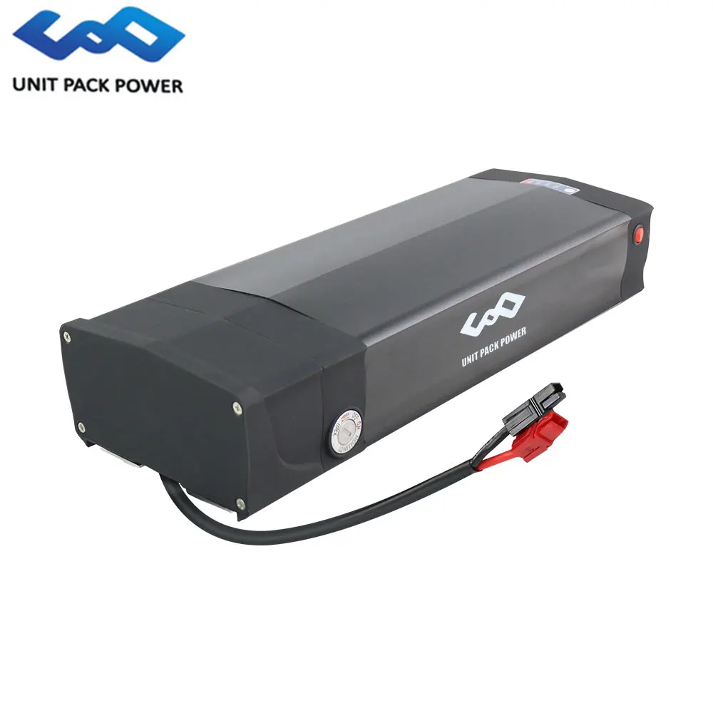 Germany stock 48v 20ah Black Rear Rack Ebike Battery with Rear Rack NMC rechargeable e bike battery