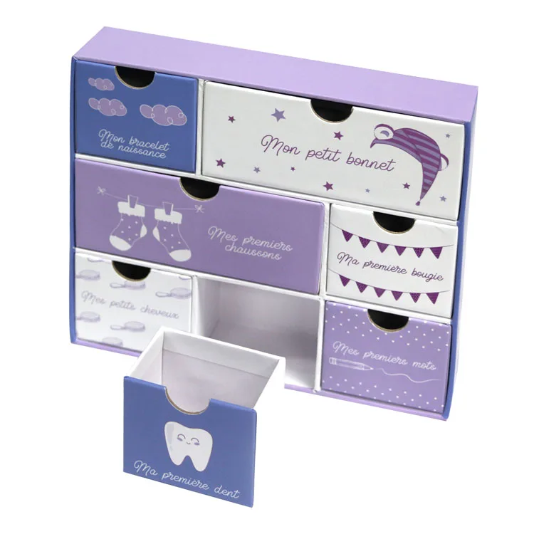 custom Eco-friendly countdown to Christmas advent calendar with drawers packaging box for candle