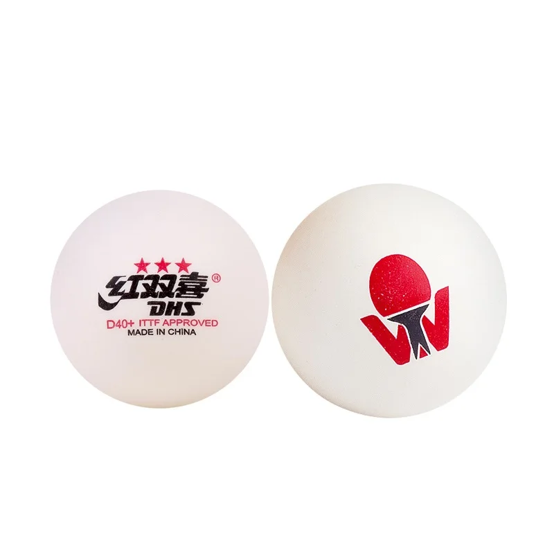
latest 2019 DHS ITTF World Tour 3 star D40+ professional competition plastic white table tennis ball 