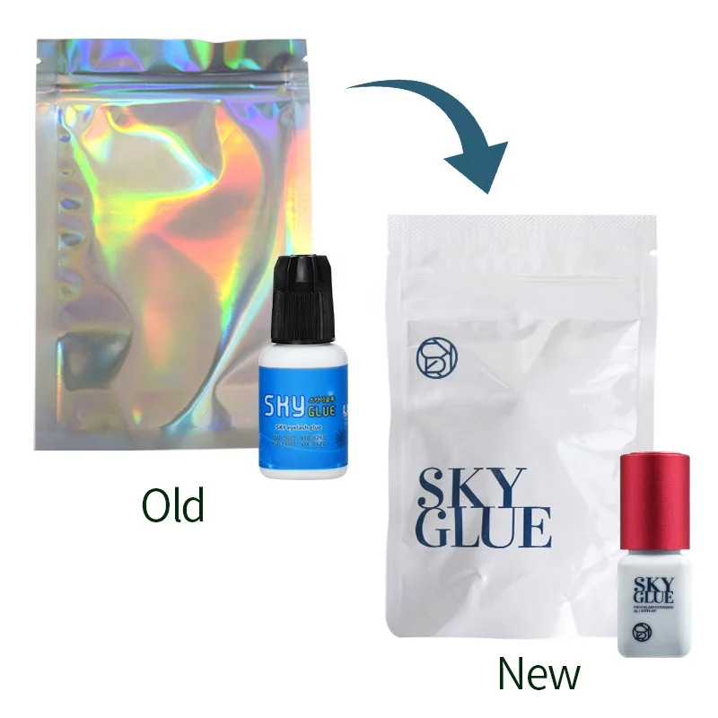 New Package Korea Sky S+ Eyelash Glue 5ml Fast Drying Long Lasting Time Professional Eyelash Adhesive