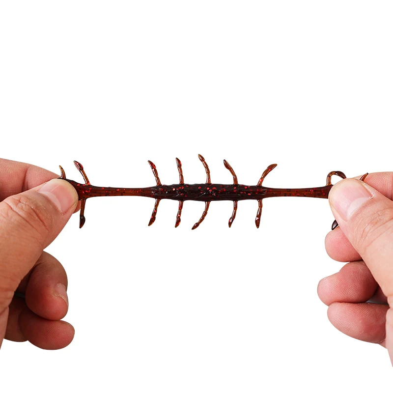 Palmer 4cm 2g 4pcs/box artificial soft shrimp fishing lure soft lobster fishing bait TPE lures with sequins saltwater freshwater