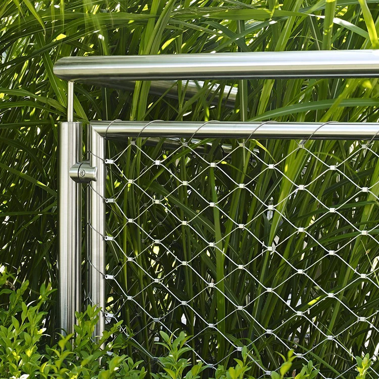 Balustrade SS Rope Mesh Build Guardrail Inox Wire Rope Mesh Metal Partition Stainless Steel Cable Net
