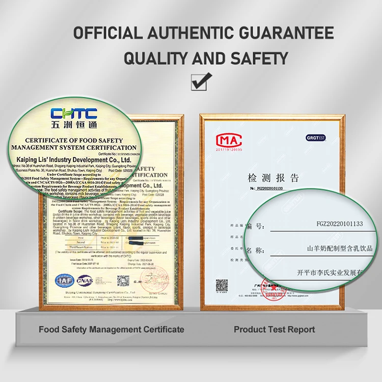 LISHI Healthy High Calcium Dairy Paper Box All People 200ml 10 Per Box 80 Per Carton Goat Milk Drink