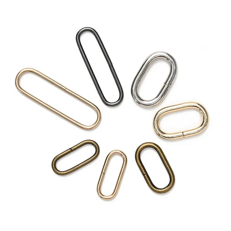Custom Metal Iron Adjust Oval Plate Ring Buckle for Bag
