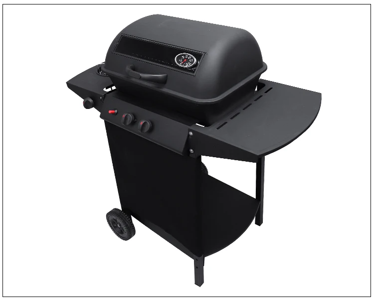 Most Popular Model Garden Camping Gas Griddle Grill Black Outdoor Barbecue Grill with visible window