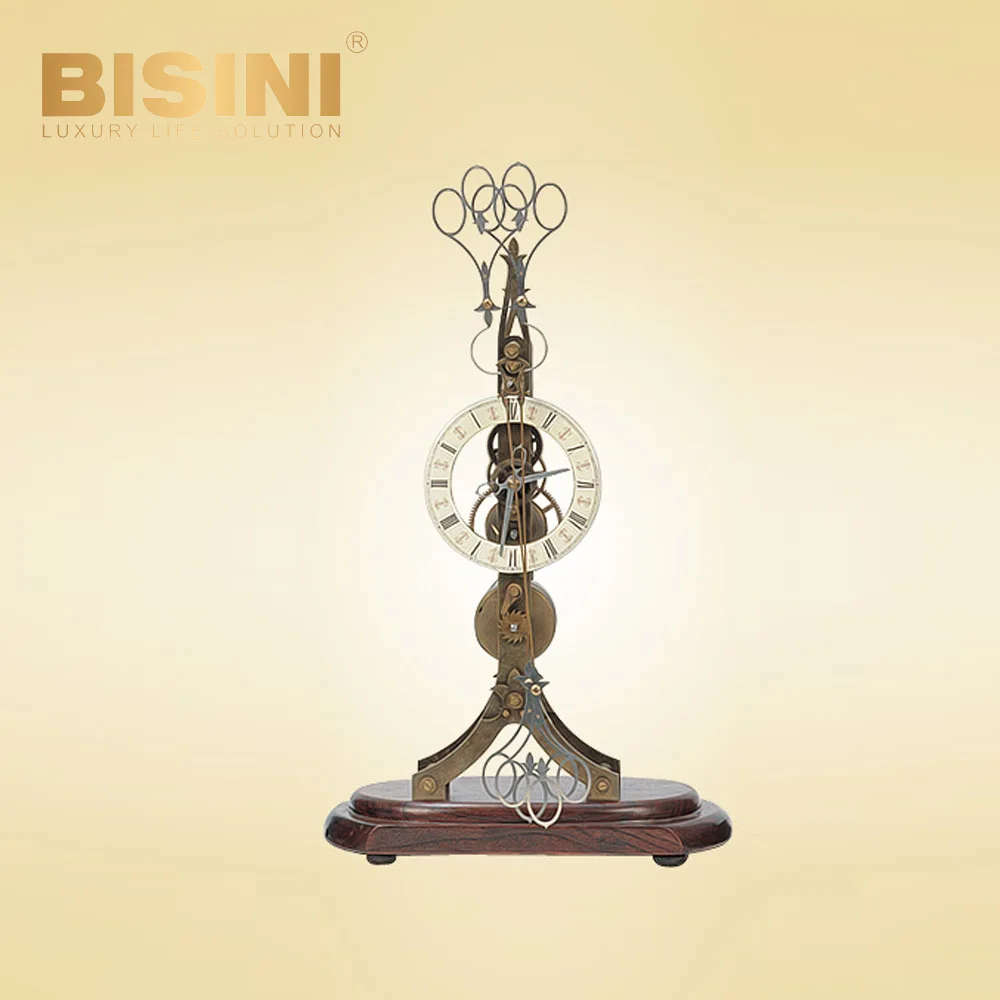 Small and Exquisite butterfly Frame Table Clock Creative Mechanical Pure Copper Gear Desk Clock