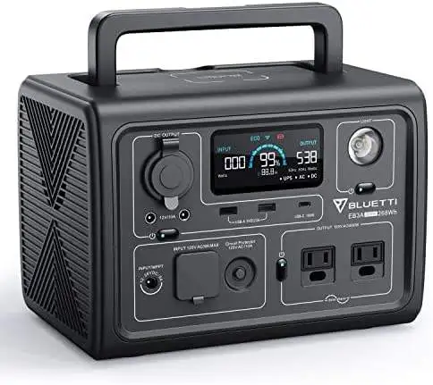 268Wh LiFePO4 Outdoor portable power station Backup lithium battery with Solar panel for outdoor camping hiking emergency supply