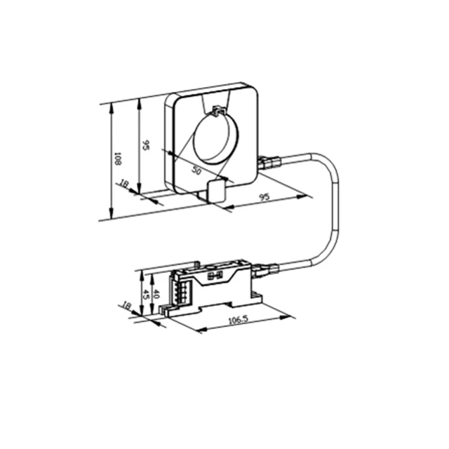 Acrel current transducer with RS485 communication compatible with arduino input AC0~100 output DC 4~20mA BA20(II)-AI/I-C