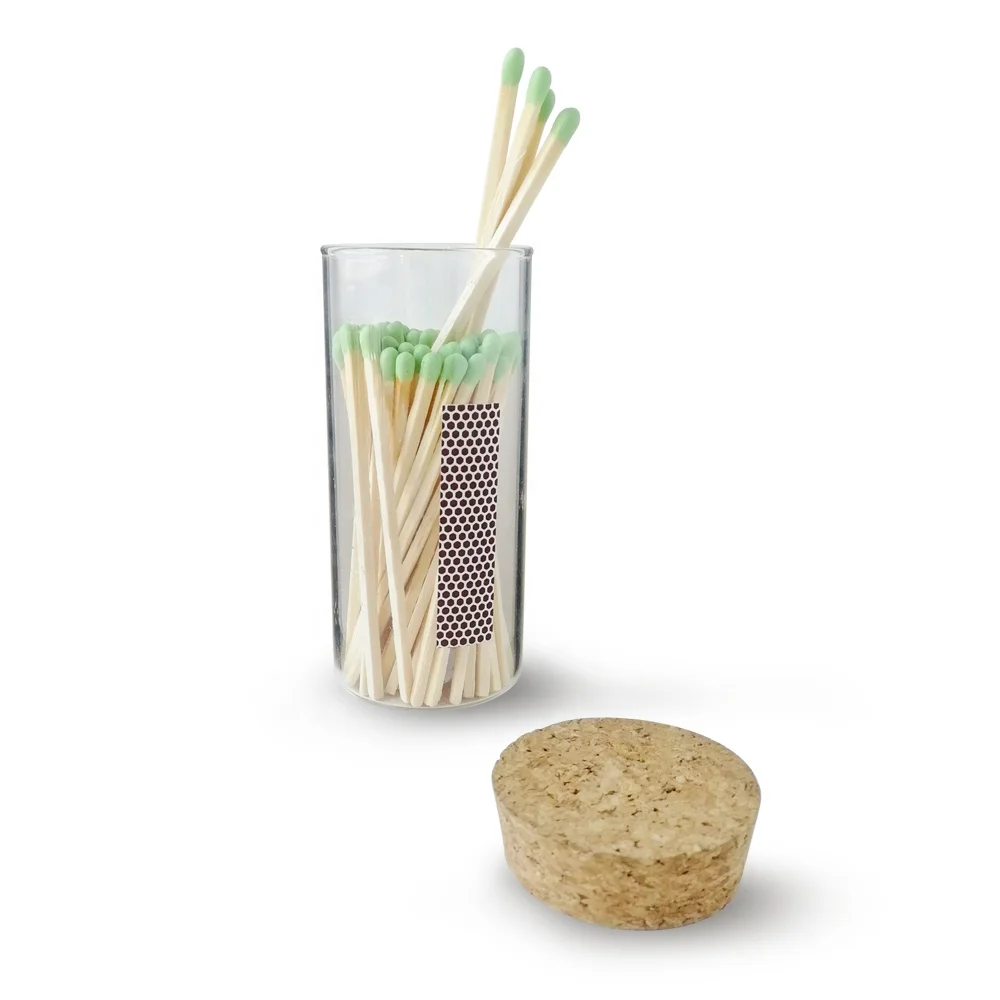 jar matches black matchbox hot foil gold print logo on glass jar candle 4 inch long safety matches