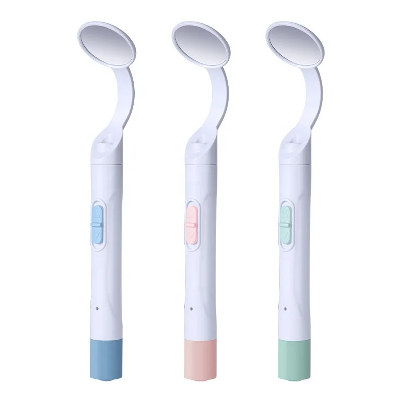 Dental Mirror Home Oral Endoscope Cleaning Tool Dental Mirror with Light Anti-Fog LED Oral Mirror