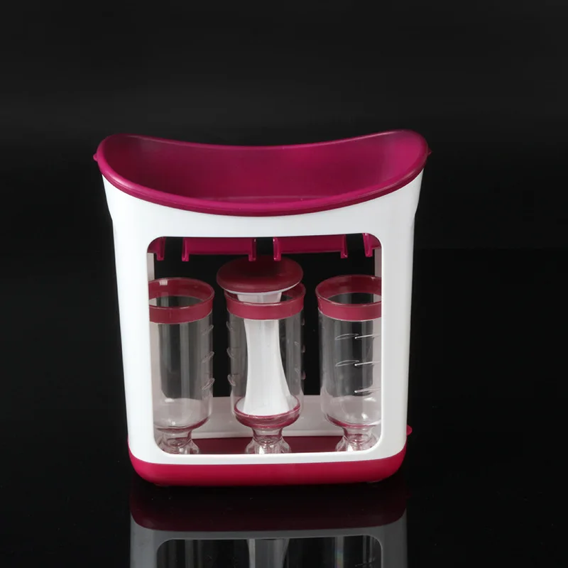 Baby Food Juice Squeeze Station for Newborn Fresh Fruit Juice Containers Storage Baby Feeding Maker with 10 Piece Bag