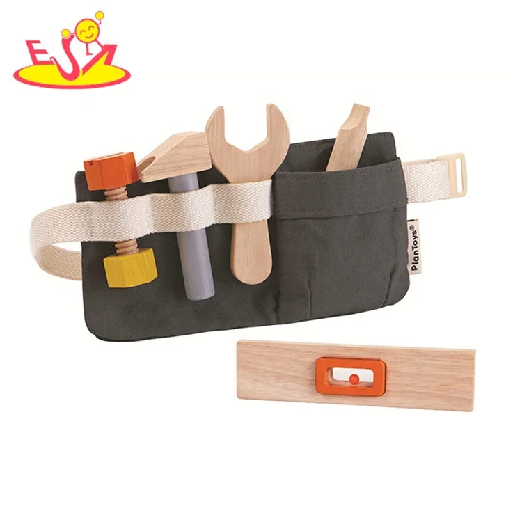 New arrival diy kids wooden toy tool set with bag W03D123