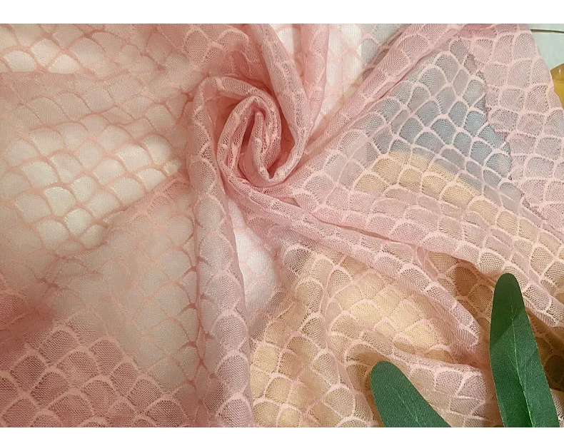 New nylon factory stock  elastic lace jacquard fabric curtain fabric for cloth