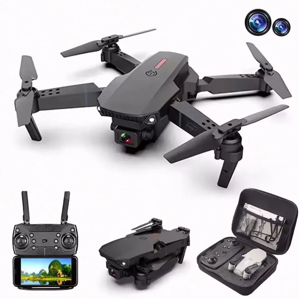 2022 NEW SH007 drones Suppliers Sale Less Mini E88 Wifi Fast Hd Camera Video Drone With 20 Minutes Flight VS mavic air 2