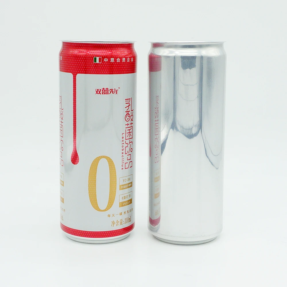 12oz 250 ml 330ml slim Sleek custom recycling empty printed aluminum soda round cans prices for food beverage canning sale