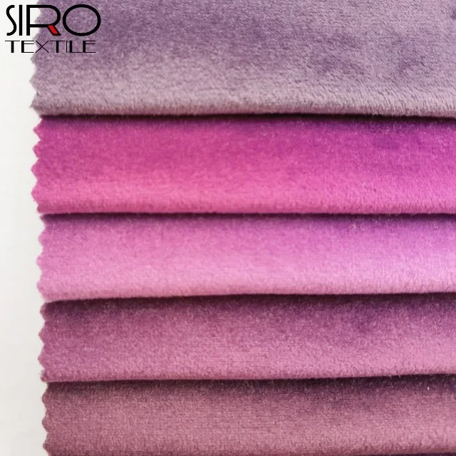 High quality 160 colors 300gsm plain 100% polyester holland velvet sofa fabric for cushion
