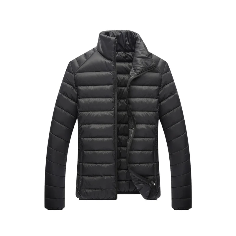 High Quality Light Weight OEM ODM Customized Wholesale Men featherless Duck Down Filling Ultralight Winter Jacket