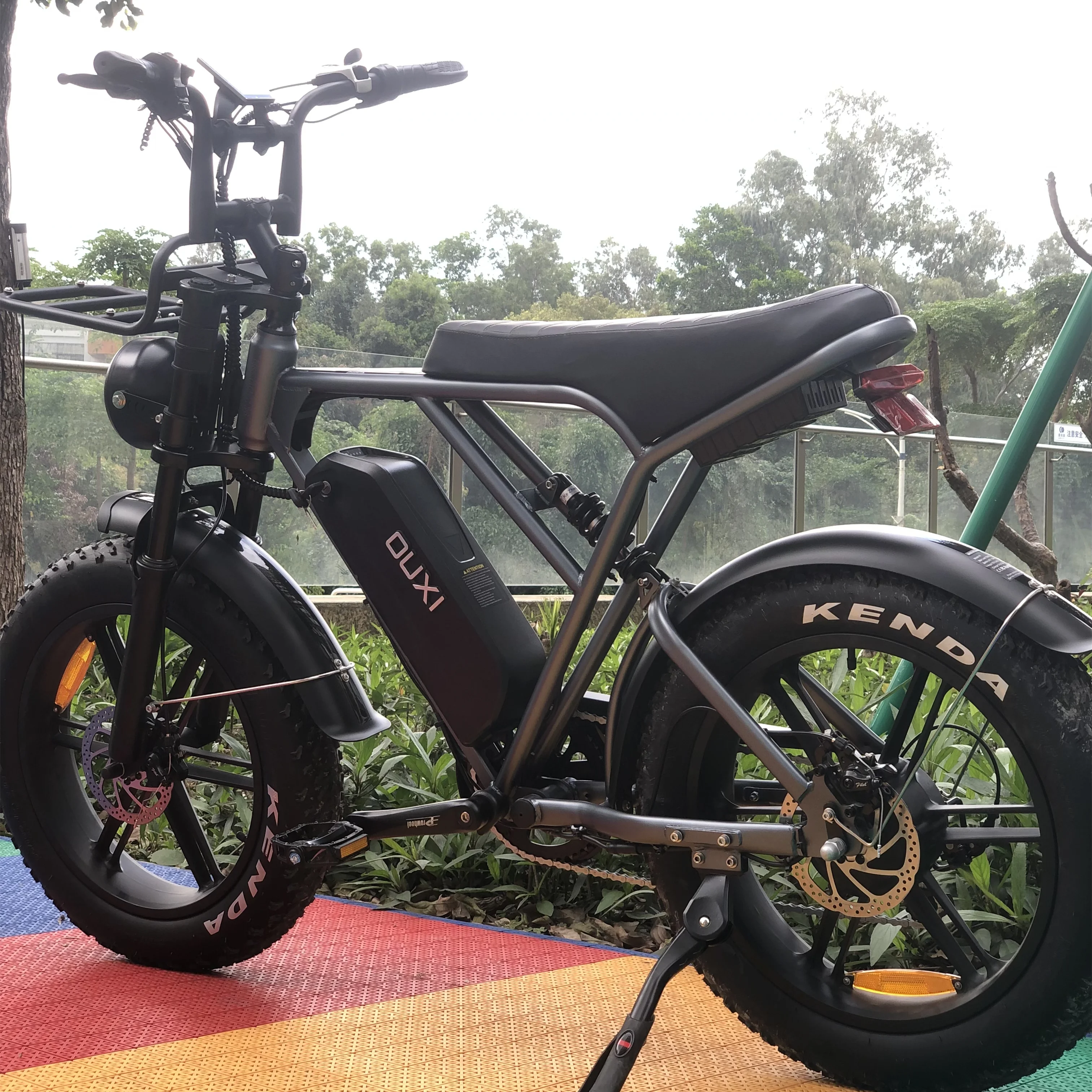 Ouxi H9 V8 2.0 Electric City Bicycle with Lithium Battery Steel Frame Disc Brake Fat Tire Bike Adults Available USA Warehouse