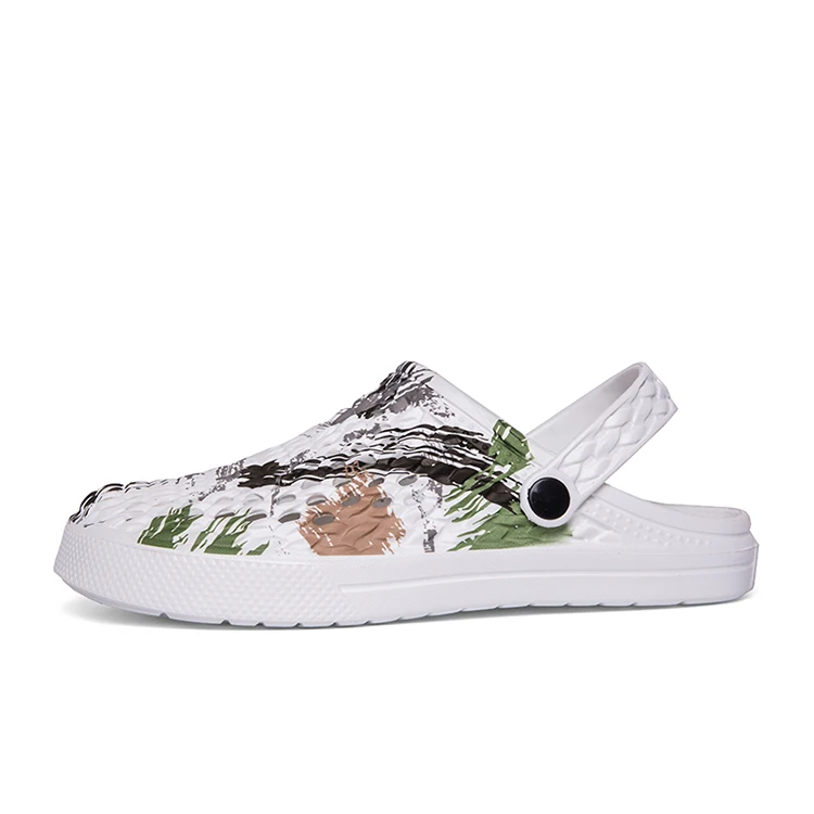 Модные повседневные сандалии на плоской подошве, дизайнерские дешевые пляжные сабо EVA, оптовая продажа, мужские сабо