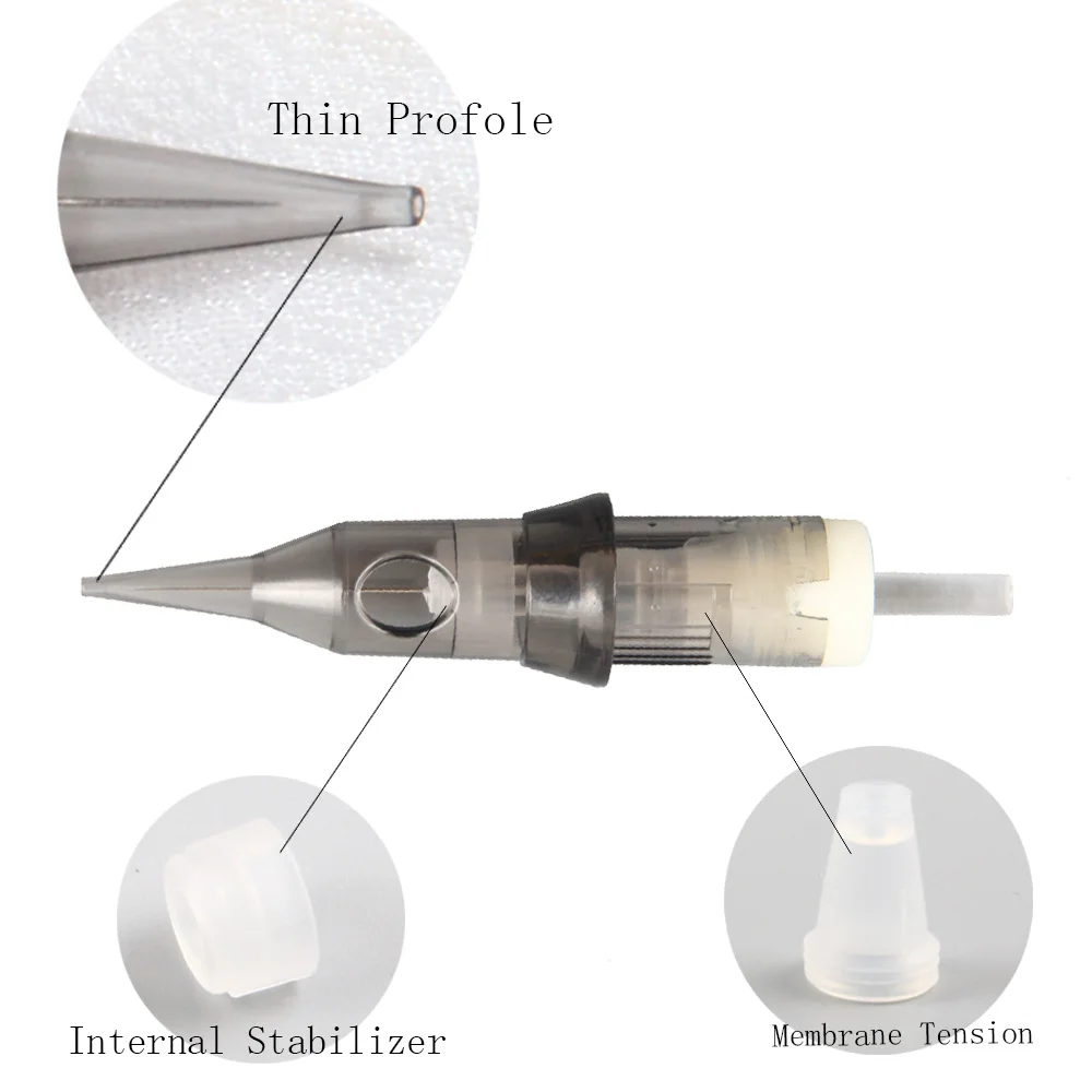 OEM Premium Tattoo Cartridge Needles 0.15/0.16MM Assorted Round Liner Makeup Tattoo Needles 20PCS