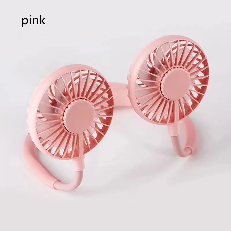 new adjustable mini usb rechargeable fan portable neck sport fan neckband desk hand air fan cooling conditioning