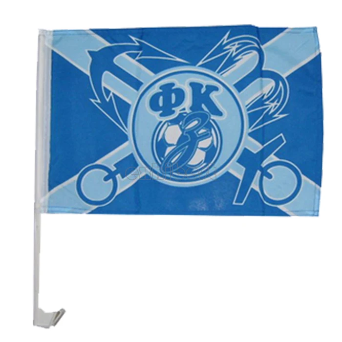 Custom sized Promotional Car Flag 12 x 18 Personalized Polyester Car Window