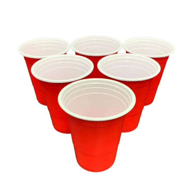 BeerPong пластиковые одноразовые чашки 480 мл 16 унций для пива и понга праздничные многоразовая чашка