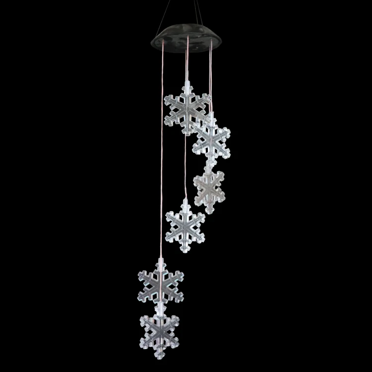 
Outdoor LED solar home park decoration snow wind chime light USB 