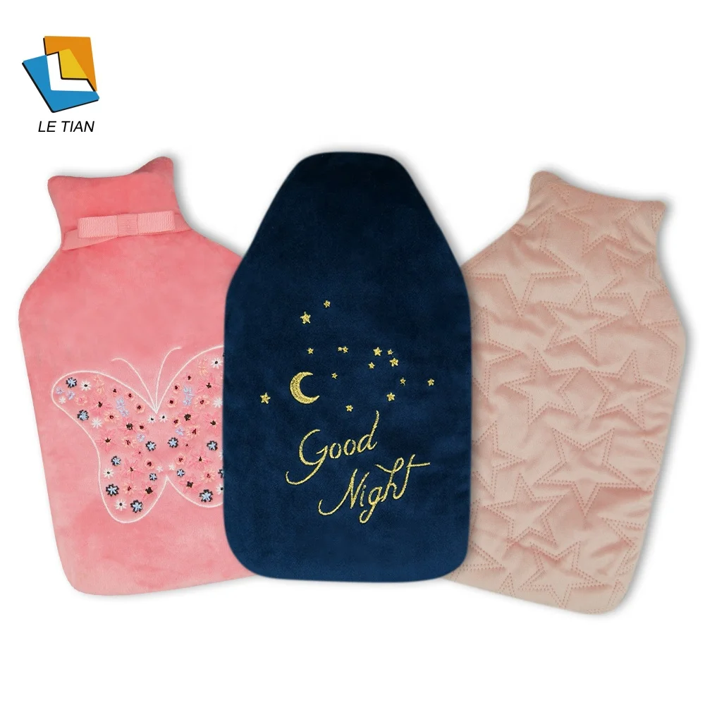 2 Liter Natural Rubber Hot Water Bottle With Cover