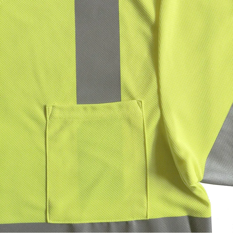 Светоотражающая Защитная рубашка с короткими рукавами и карманами Hi Vis