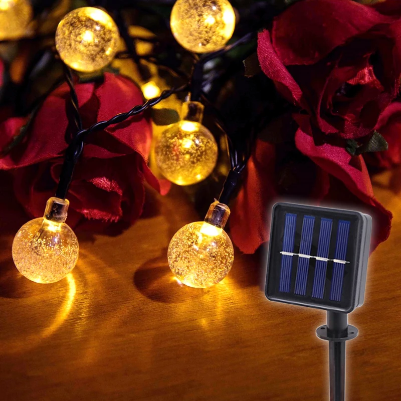 8GV 8  Lighting Modes 50 LED 7 Meters Outdoor Waterproof Holiday Light Solar Christmas Decoration LED String Light