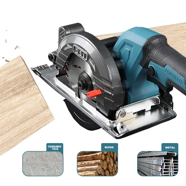 KM high quality hot sell portable 80mm brushless portable wood cutting circular saw machine for wood